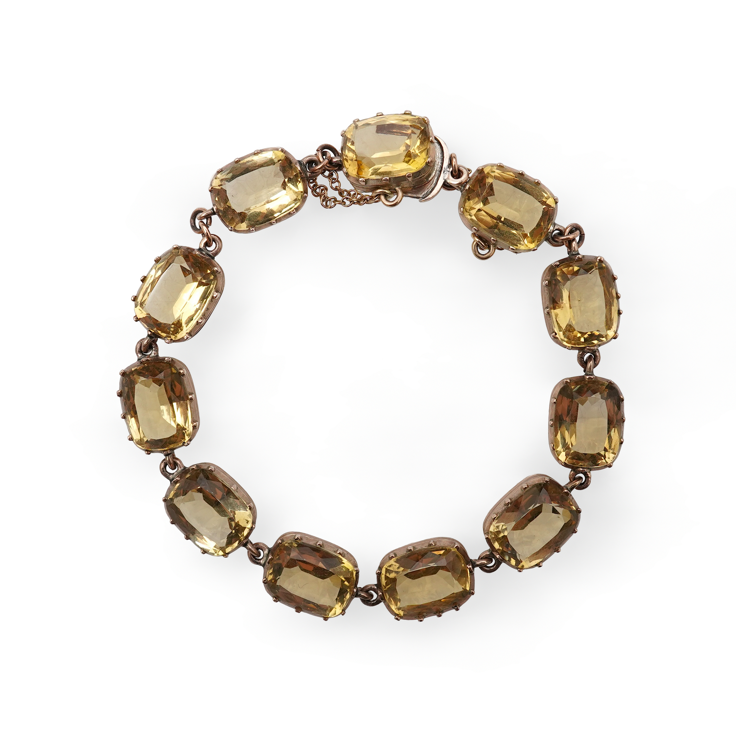 A Victorian citrine bracelet, 19th century